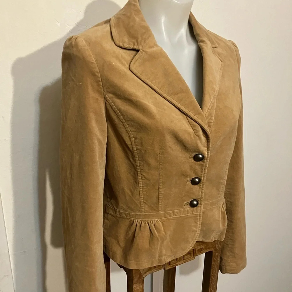 Twenty One Forever  21  brushed cotton fitted blazer with ruffles size L